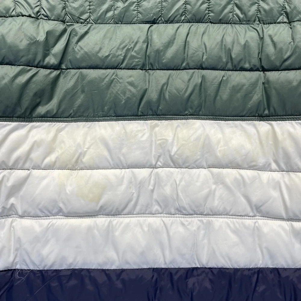 Tommy Hilfiger Packable Puffer Jacket Mens Large Multicolor Mock Neck Full Zip